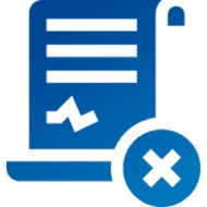 Canceled contract icon